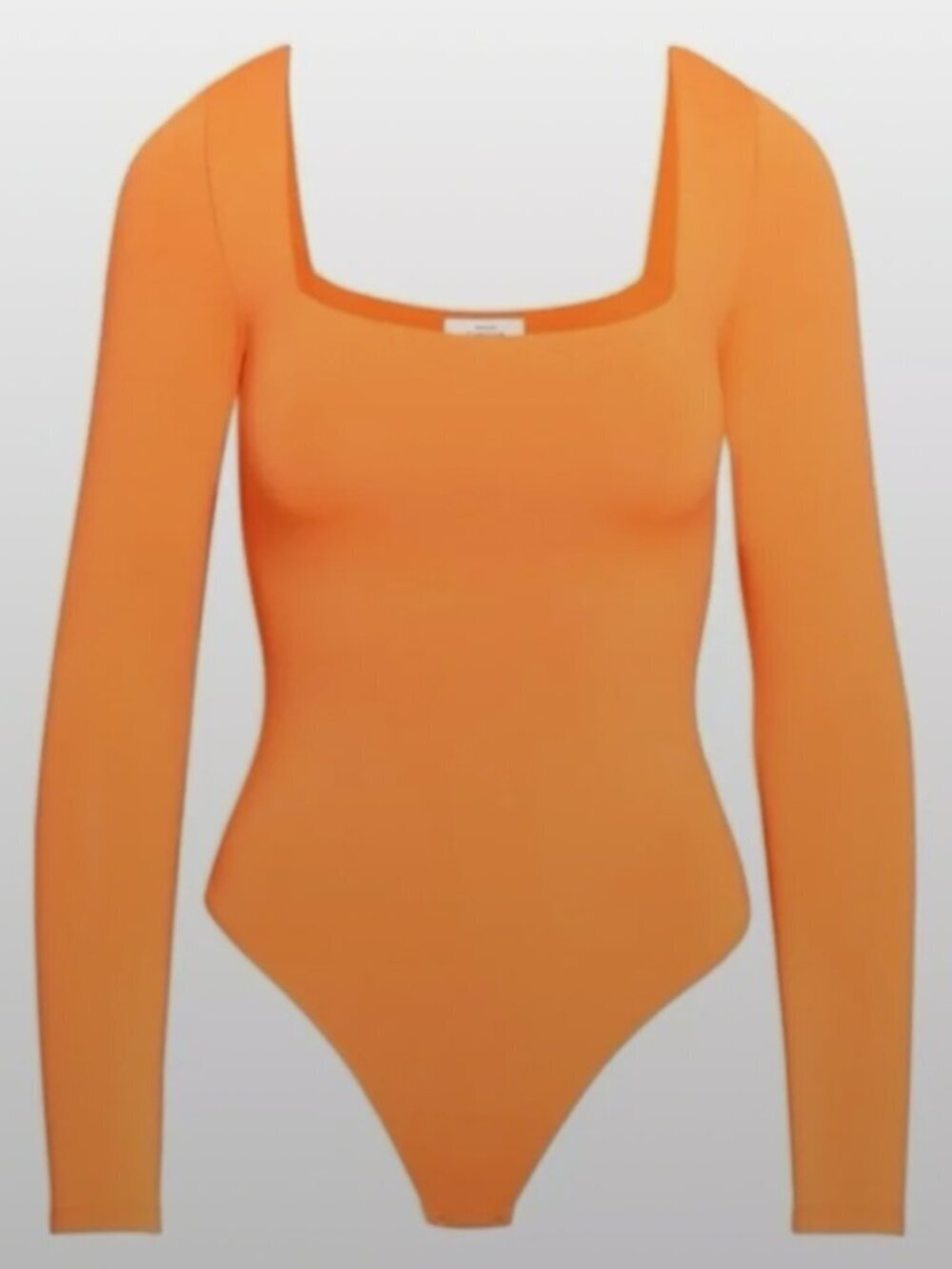 ARITZIA BABATON Contour Squareneck Long Sleeve Bodysuit Orange L